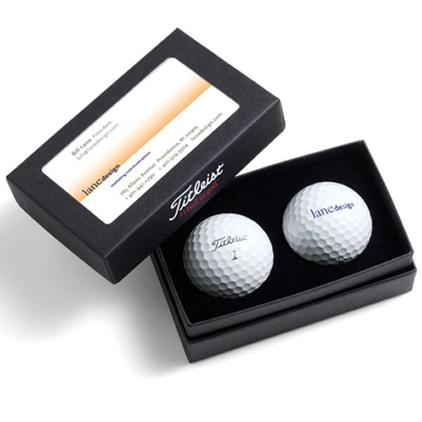 Titleist 2 ball business card box dt trusoft gologolfballs