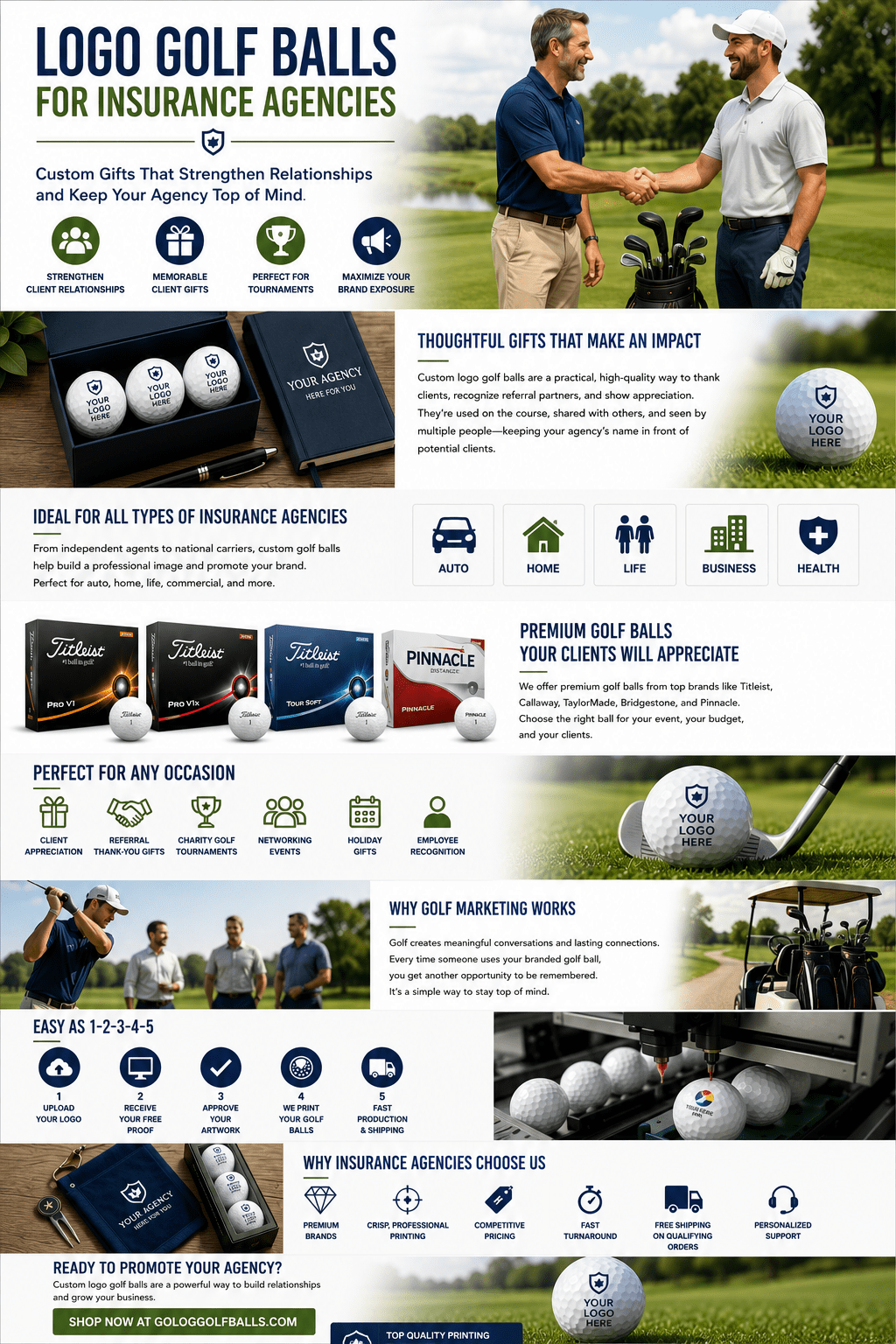 logogolfballsinsurance insurance company logo golfballs