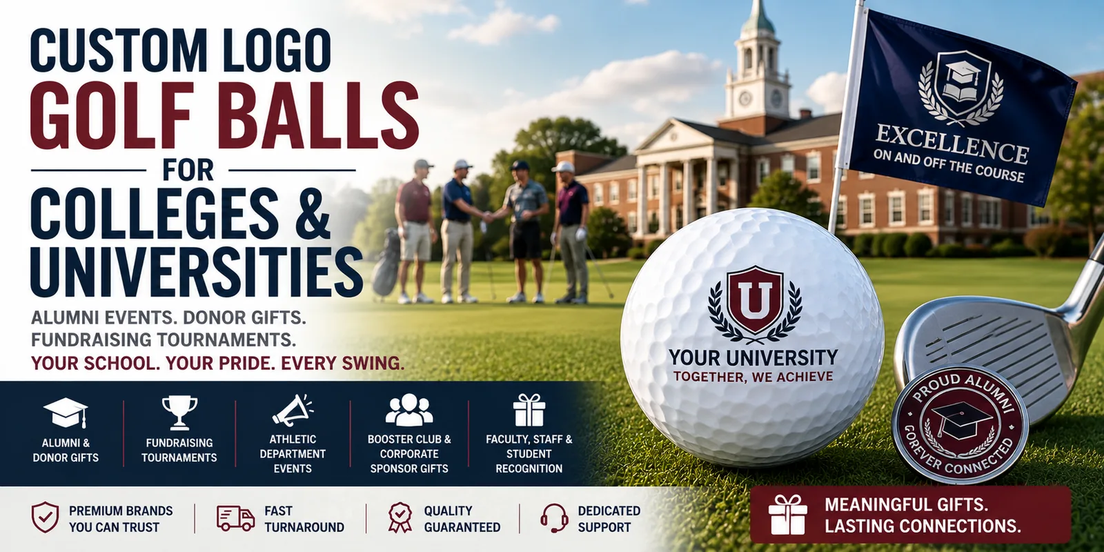 Logo Golf Balls for Colleges & Universities
